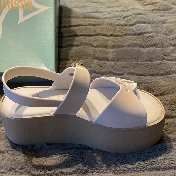 Vivienne Westwood White with Tan Platform Sandals - Picture 4 of 14